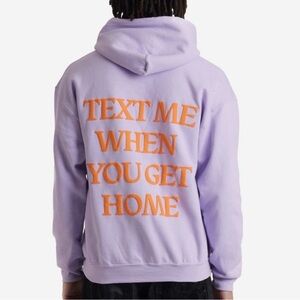Lonely Ghost Lilac Hoodie with Vibrant Orange Detail